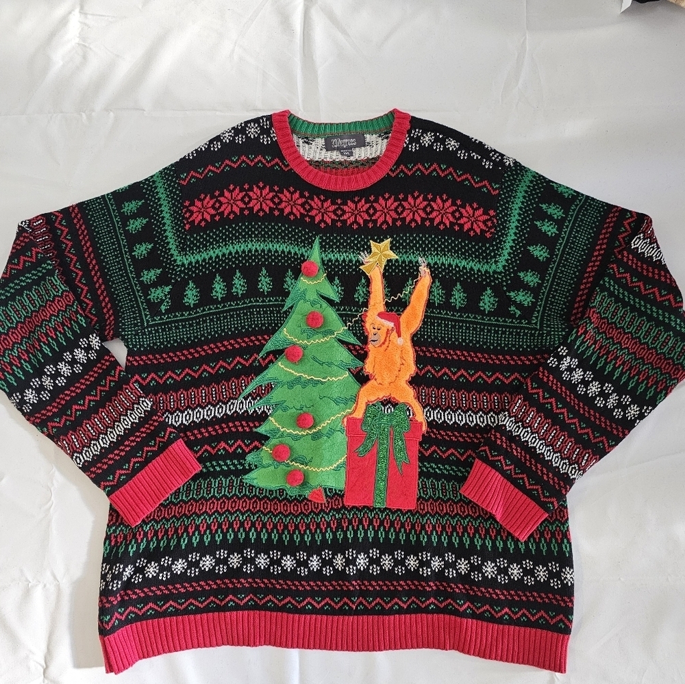 XXL Ugly Christmas Monkey Sweater 33 Degrees ( Unisex )